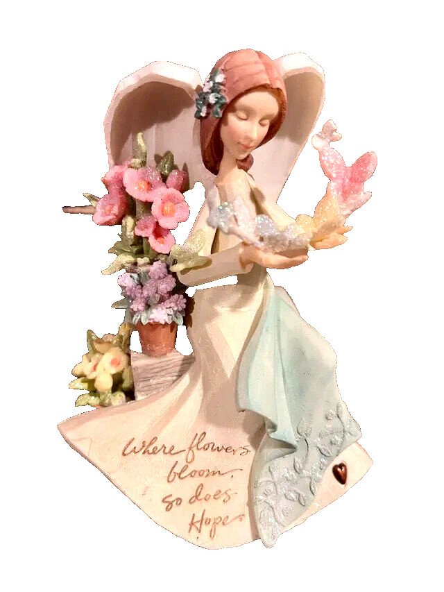 Foundations Angel MUSICAL Figurine with Butterflies ‘Amazing Grace’ song