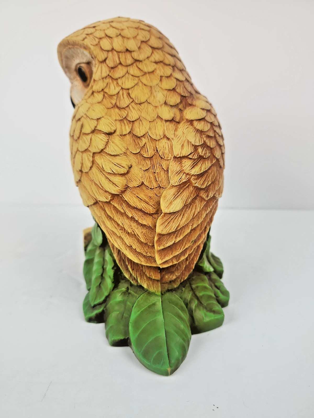 Home Interior HOMCO 7″ Tall Wide Eye Owl Peched On Branch 1976