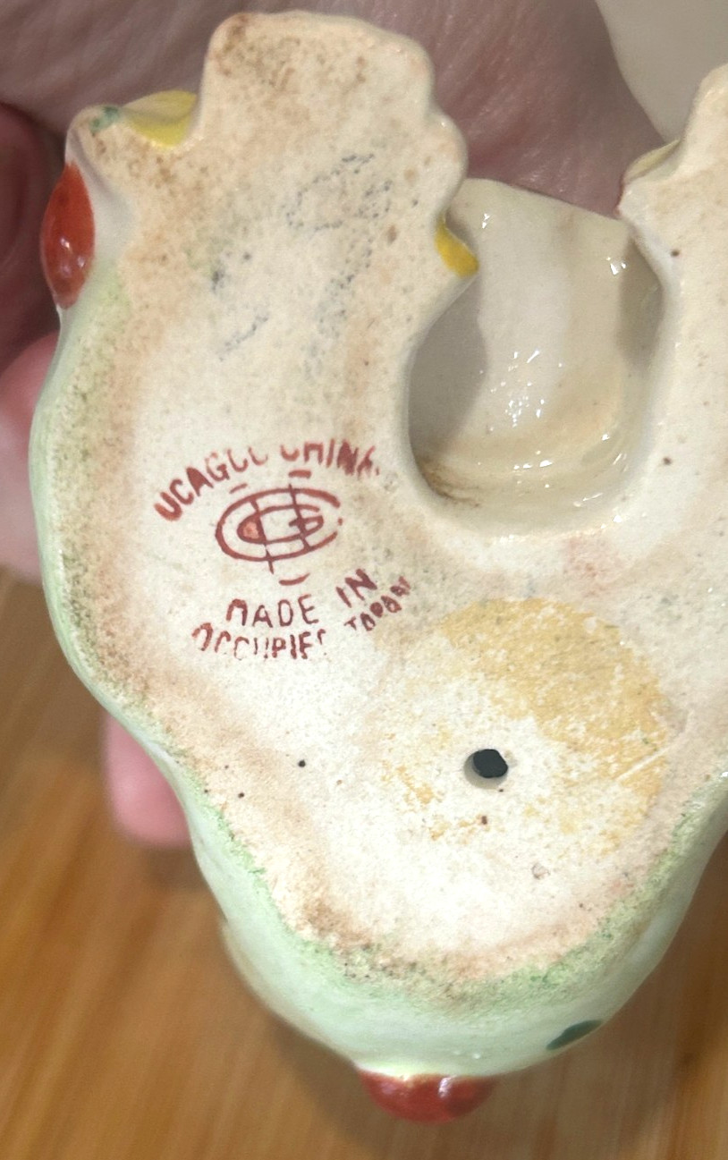 1940’s Ucago China Occupied Japan Porcelain Clowns Handstand And Thinking Poses