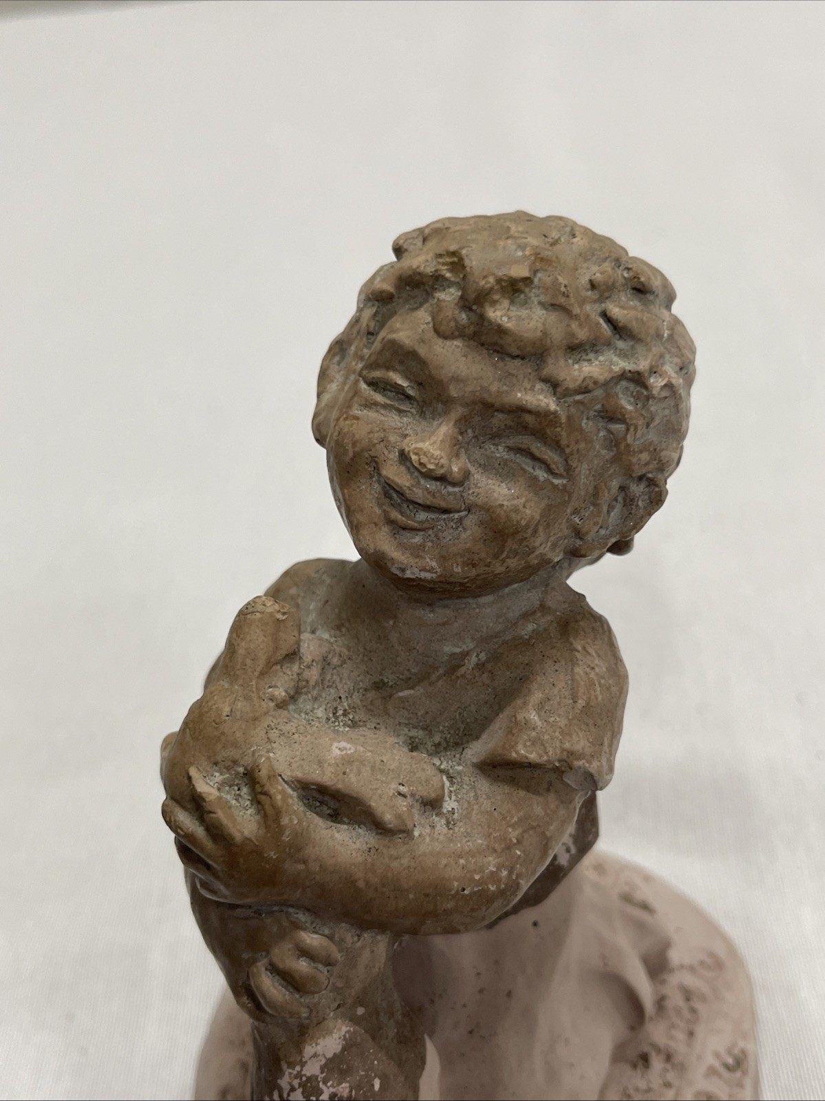 Vintage 5.5″ Austin Productions “Little Boy With Dog” Statue Figurine 1976