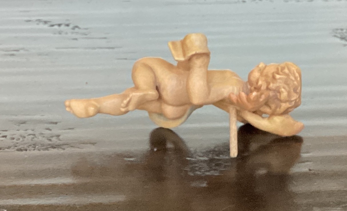 6″ SCALE ANRI KUOLT ANGEL GLORIA IN EXCELSIS DEO NATIVITY WOODCARVING