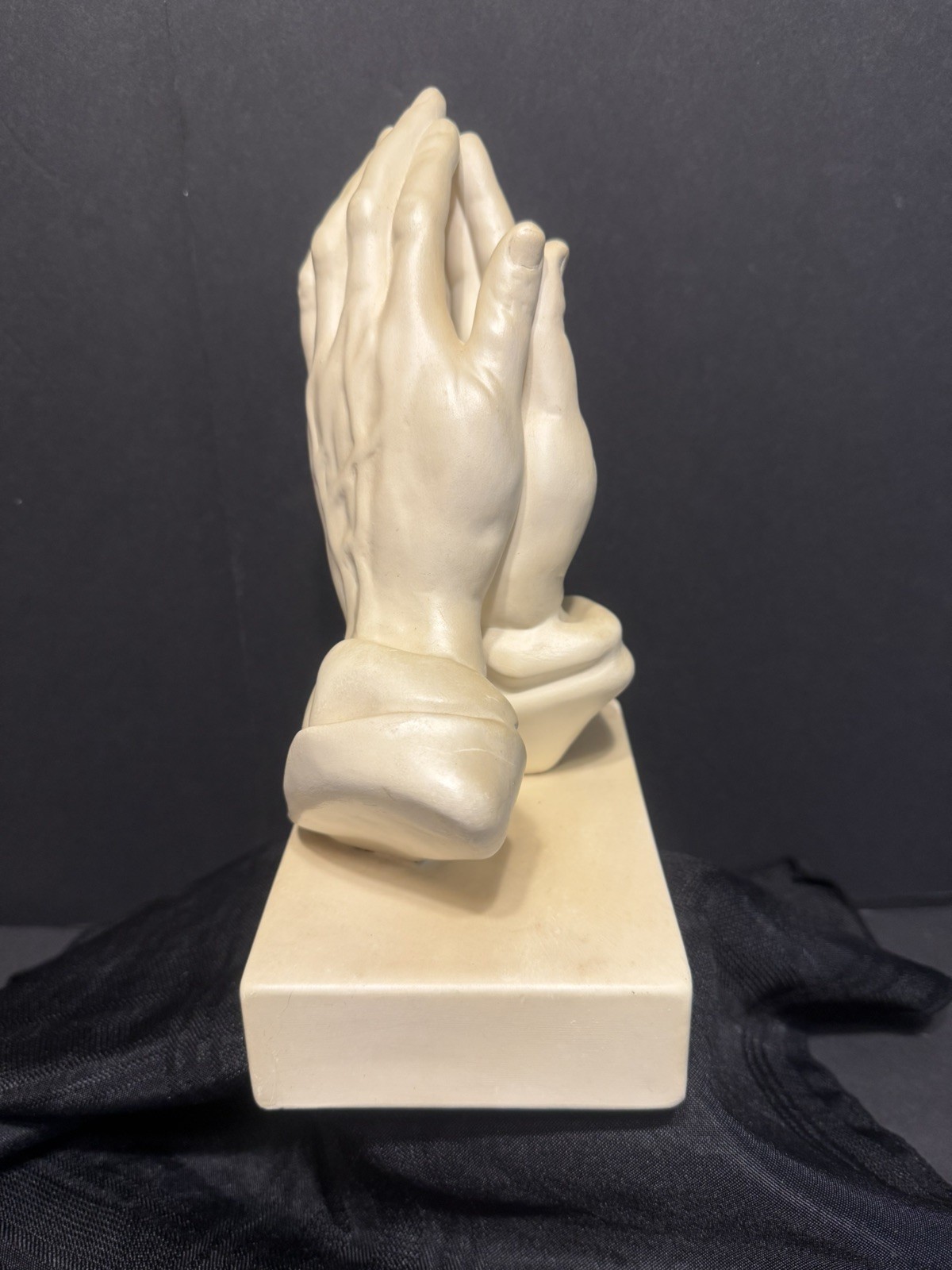 Vintage Praying Hands Sculpture by Atlantic Mold Pottery Replica: Auguste Rodin