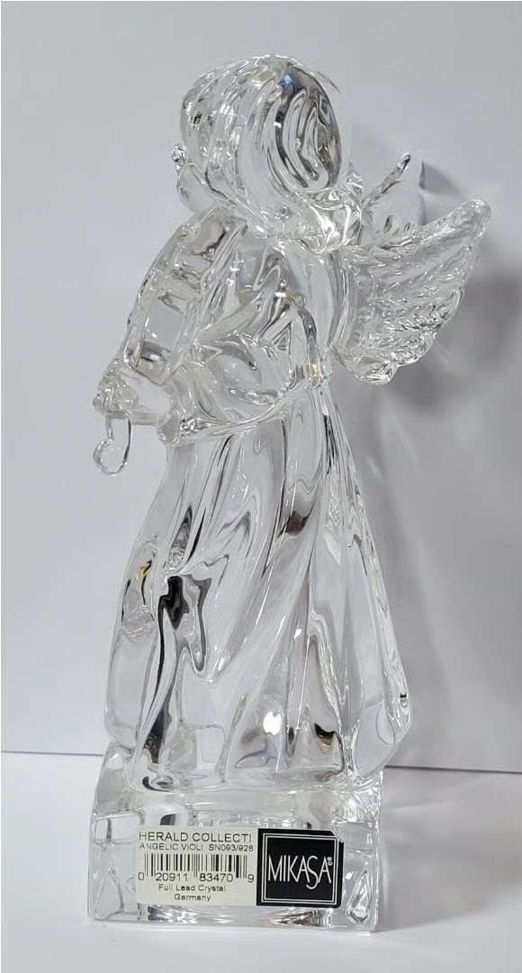 Mikasa Herald Collection Angelic Violin Full Lead Crystal Figurine Germany