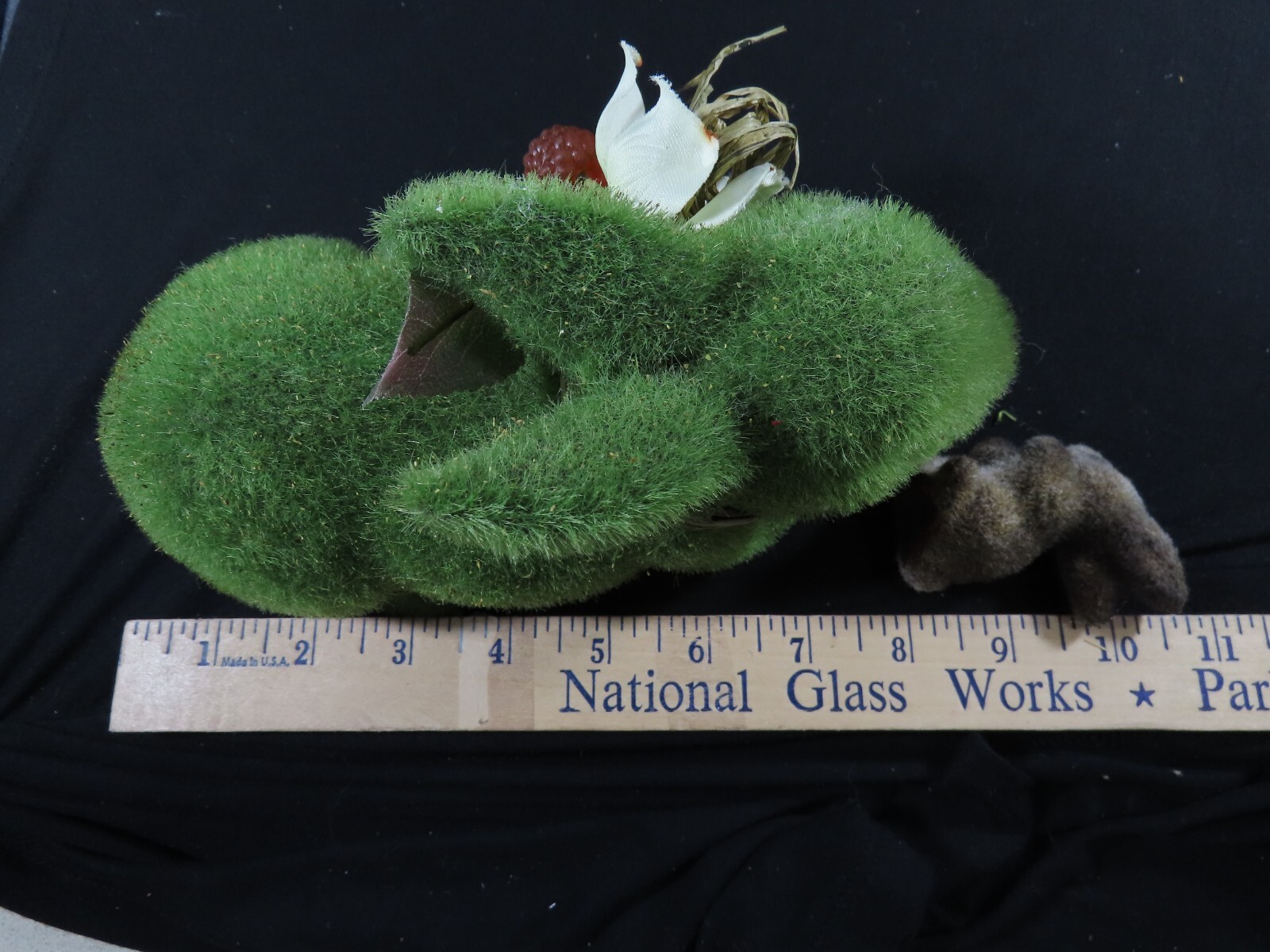 Easter Rabbit Plastic Blow Mold Decorations Lot Vintage Flocked Fuzzy C2006