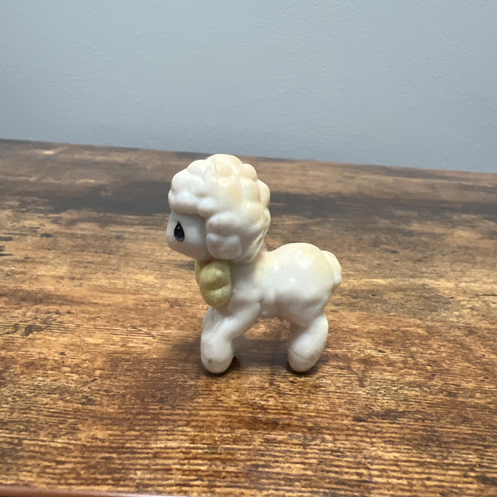 PRECIOUS MOMENTS SET OF 3 PVC GIRL And Sheep FIGURES MOVABLE HEAD AND ARMS
