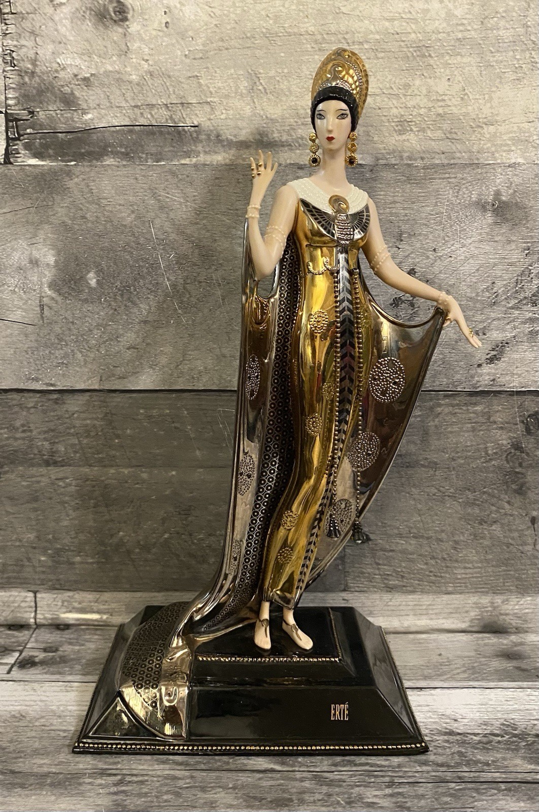 Vintage Franklin Mint House of Erte Porcelain Figure Statue Isis ~Art Deco Style