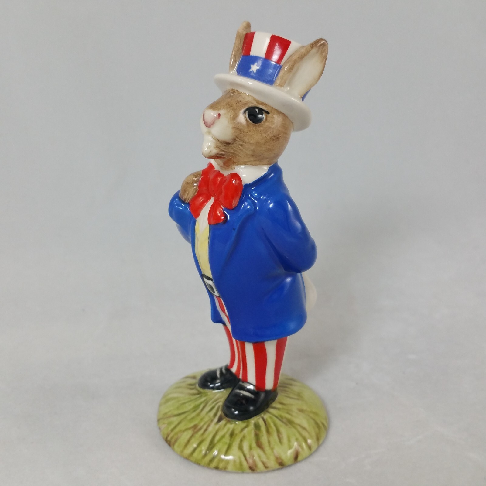 Royal Doulton Bunnykins Uncle Sam Porcelain Figurine 1985 DB 50 Red White Blue
