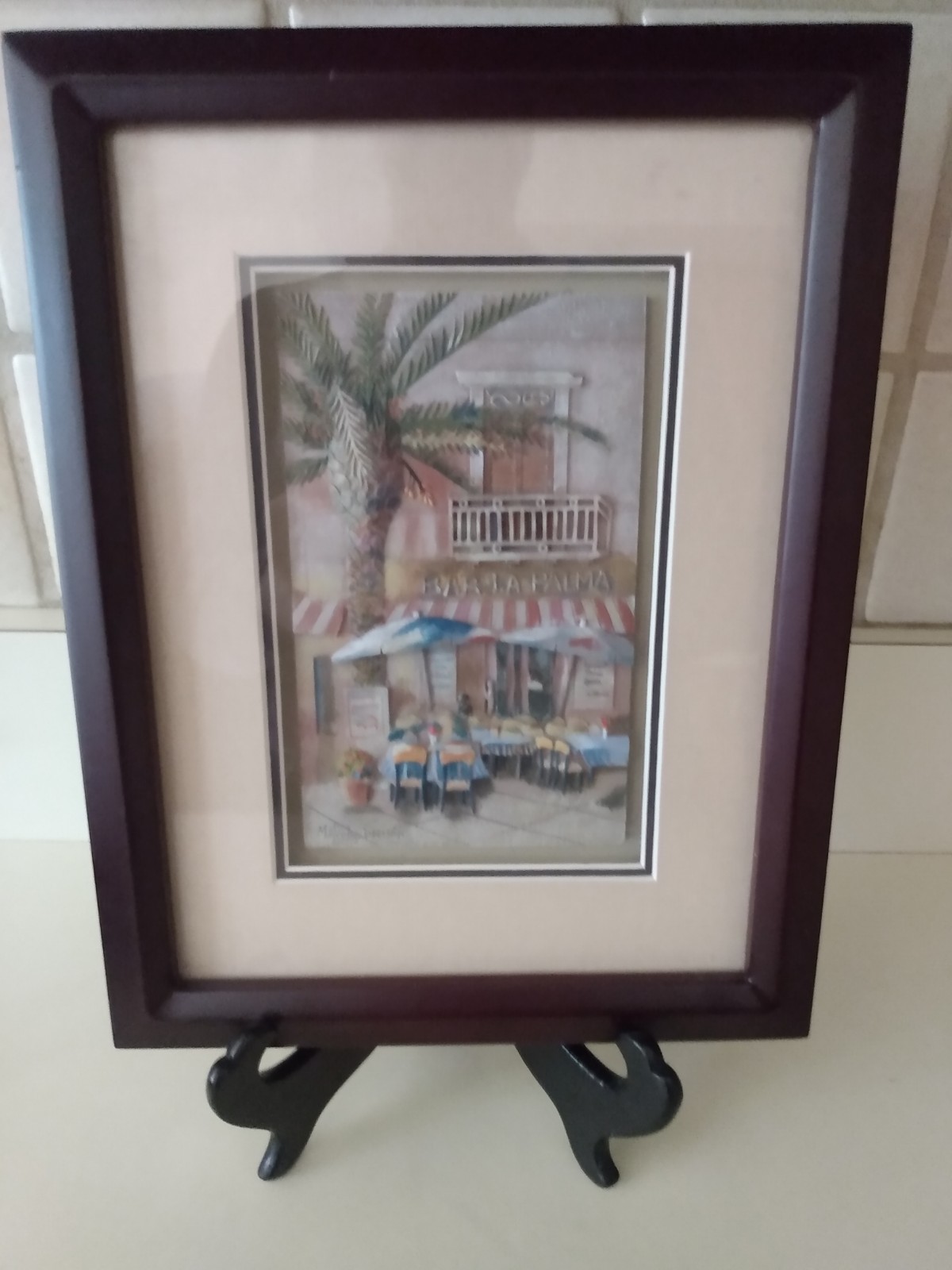 Malcolm Surridge UK Artist Bar La Palma Diorama Ceramic Shadow Box 3-D Wall Art