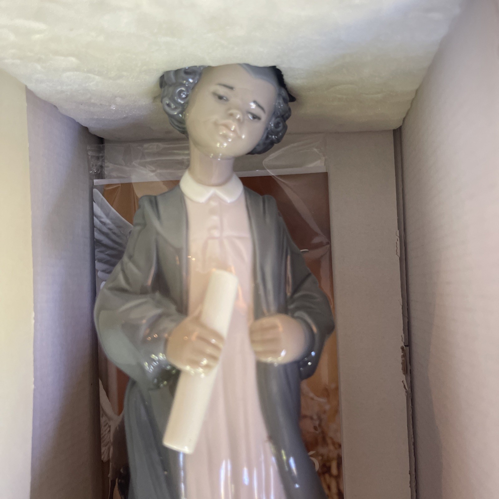 Vintage Lladró 6495 Graduate Girl Porcelain Figurine Spain w Box Papers