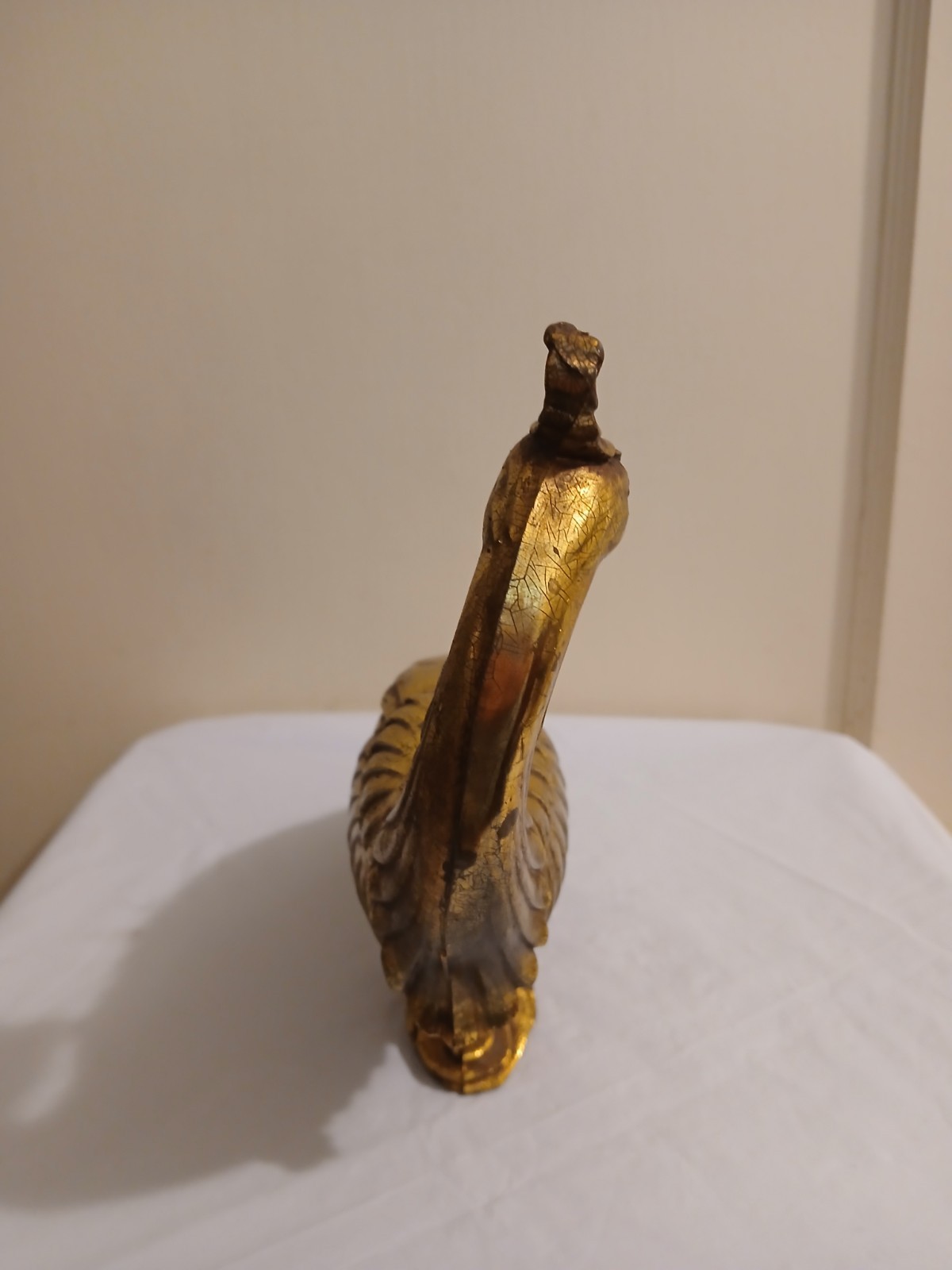 Retro Mid-Century Hollywood Regency Syroco Gold Peacock Pheasant Bird Figurine
