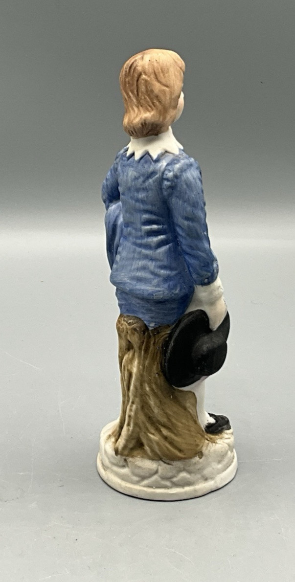 Vintage Blue Boy Figurine Hairline crack in Wrist see photos