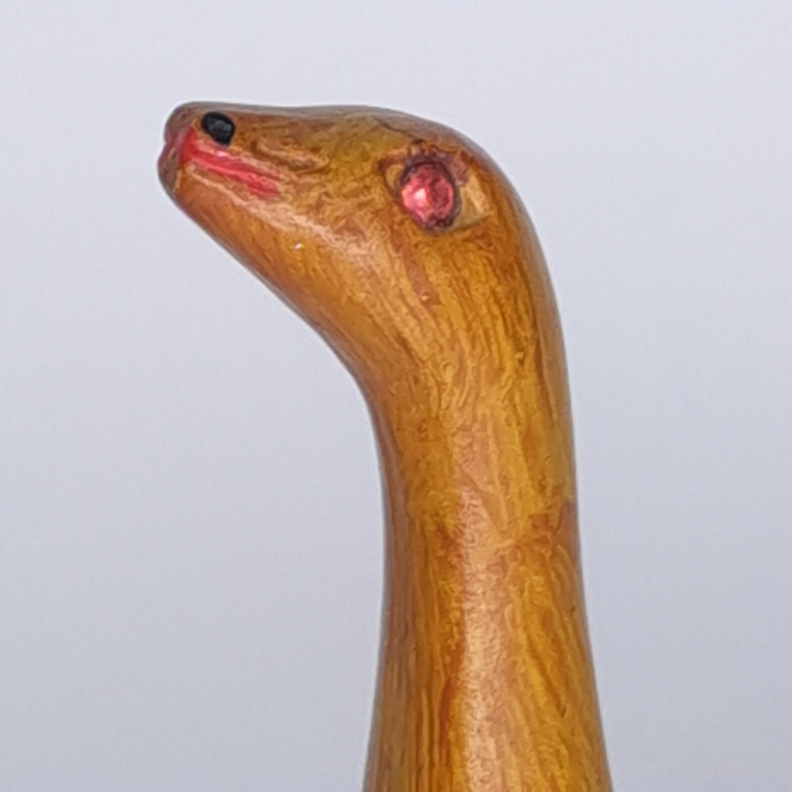 VTG Nessie Lock Ness Monster Molded Plastic Figurine Rhinestone Eyes Plesiosaur