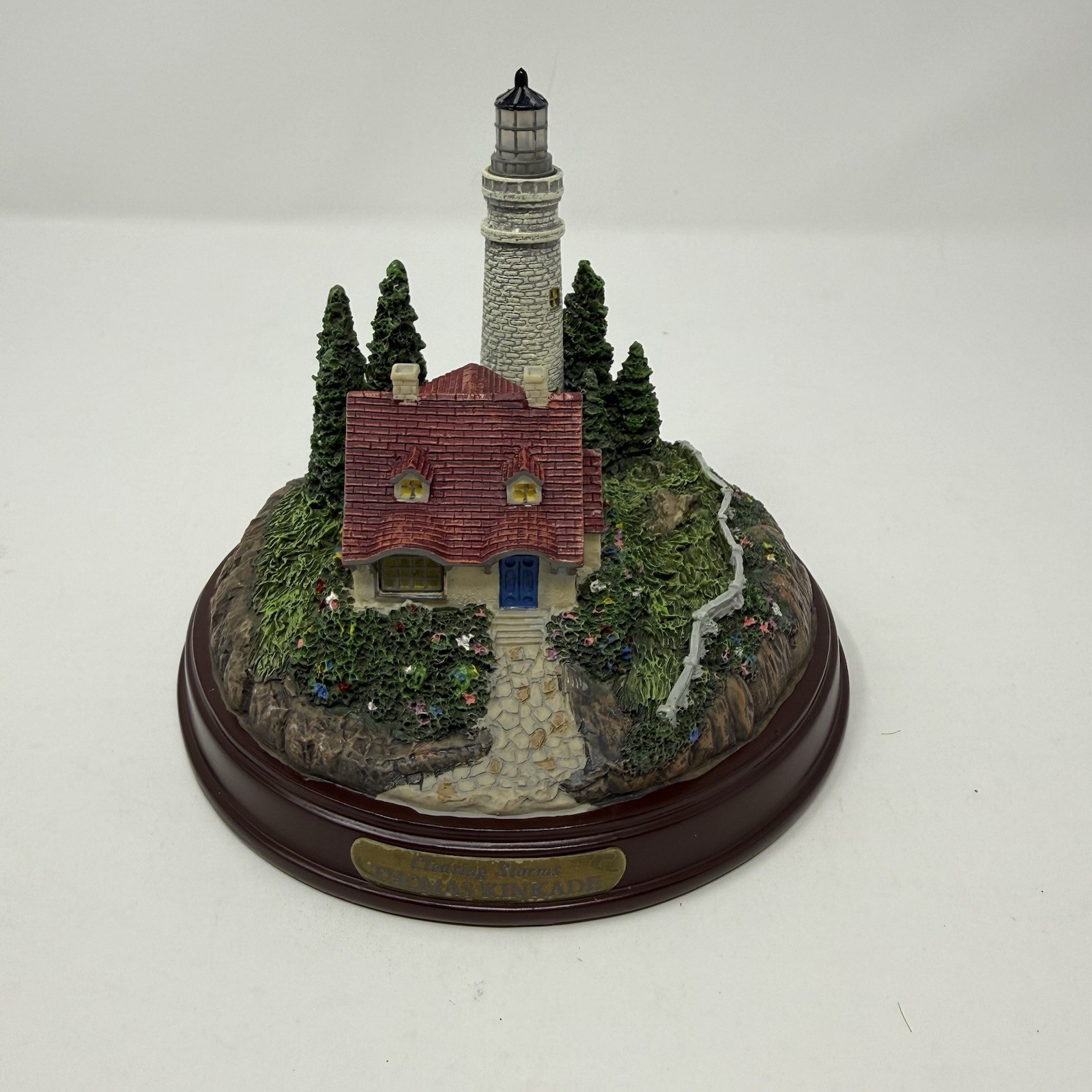 Vintage 1999 Thomas Kinkade Battery Lighted Lighthouse – Clearing Storms