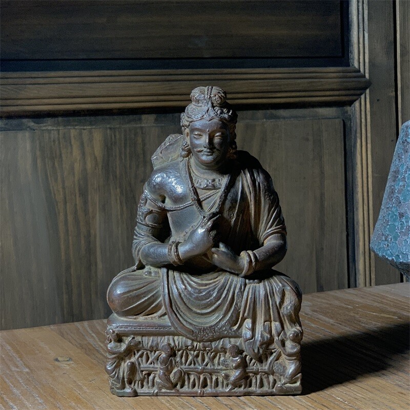 Gandhara Meditation Sitting Statue Specimen, Home Zen Decoration Ornament