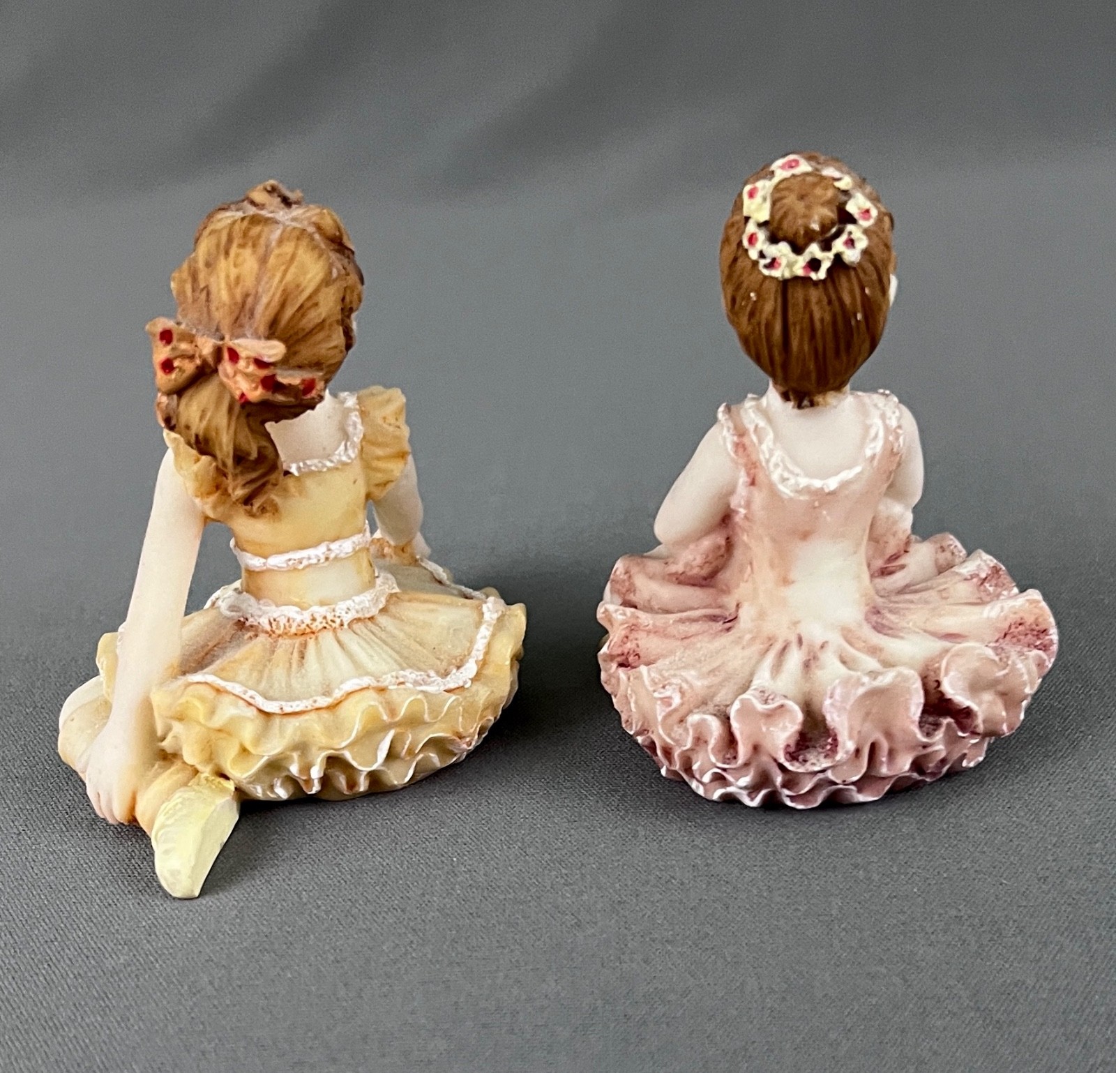 Vintage 1990s Ballerina Shelf Sitter Figurines Lot of 7 Resin 3 in All Different