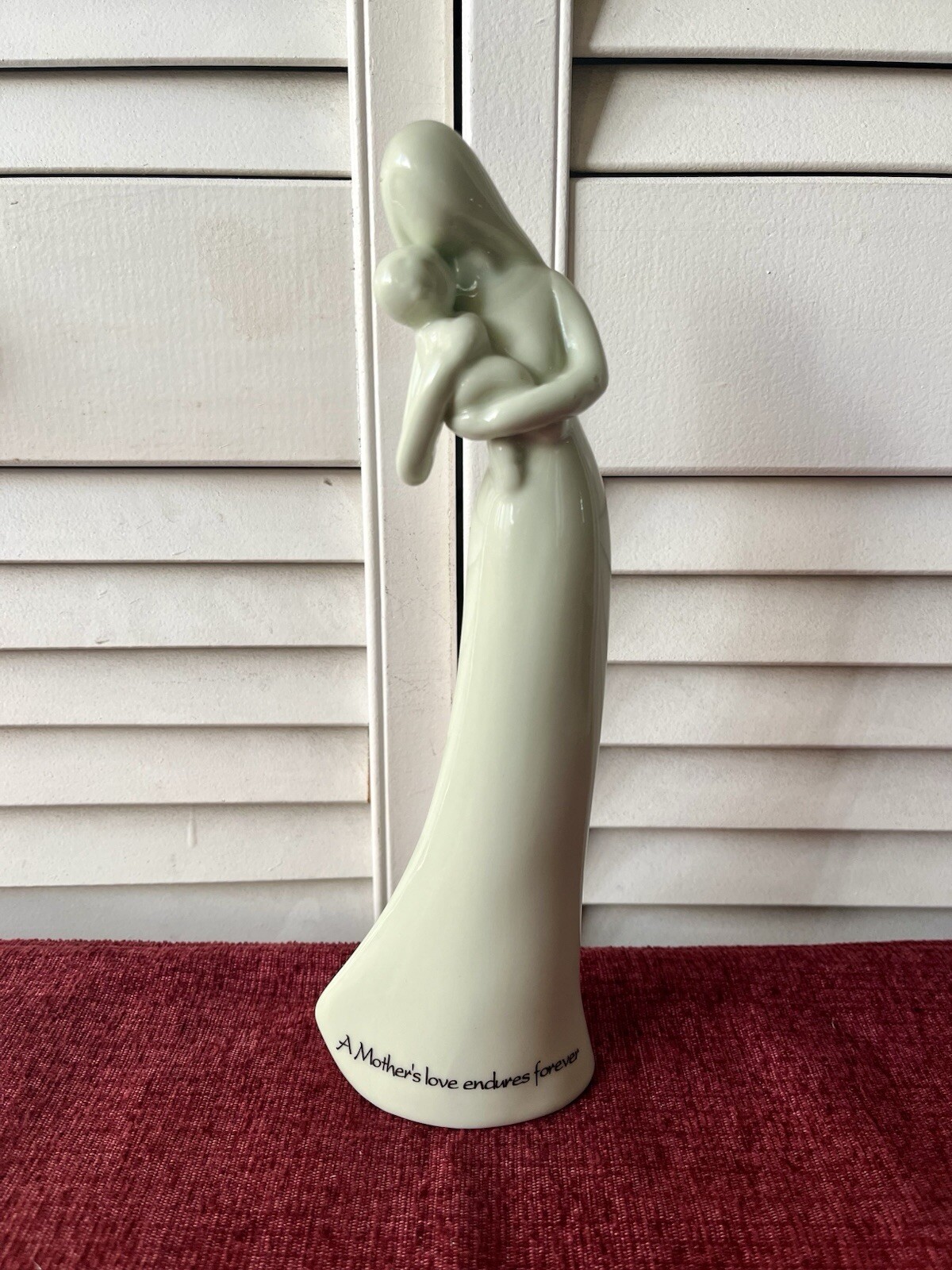 Mother Holding Child Figurine Green A Mother’s Love Endures Forever 9″ Tall