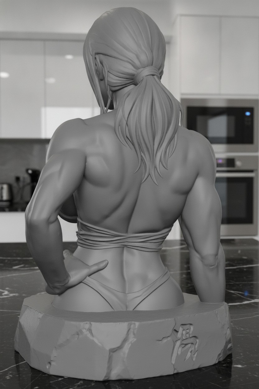 Tsunde Bathing Suit Sculpture – Anime Lover Gift – Naruto Statue – Manga Fan Art