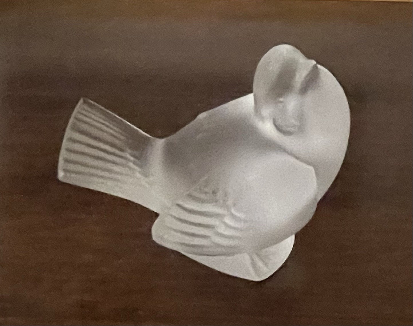 Lalique France Crystal Glass Frosted Sparrow Dove Swallow Bird Figurine Statue