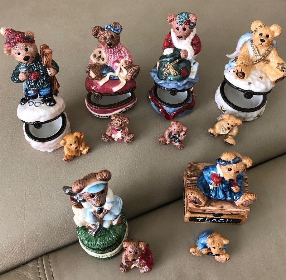 CHOICE OF One of the 5 BEARS Boyds Le Bearmoge, “Perfect Hiding Place Box”, New