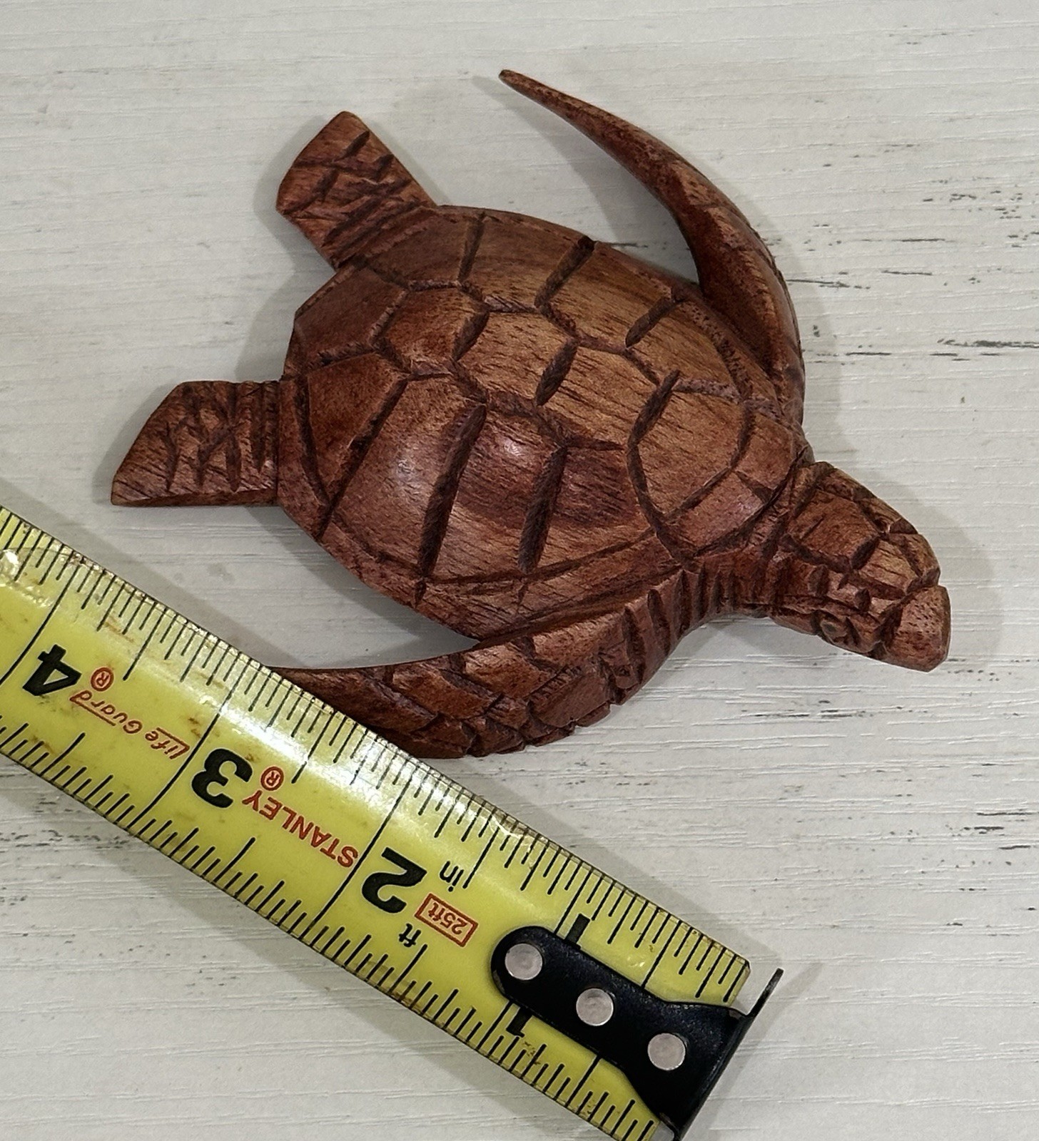 Wooden Hand Carved Sea Turtle Home Decor Sculpture Statue Figurine Tortoise