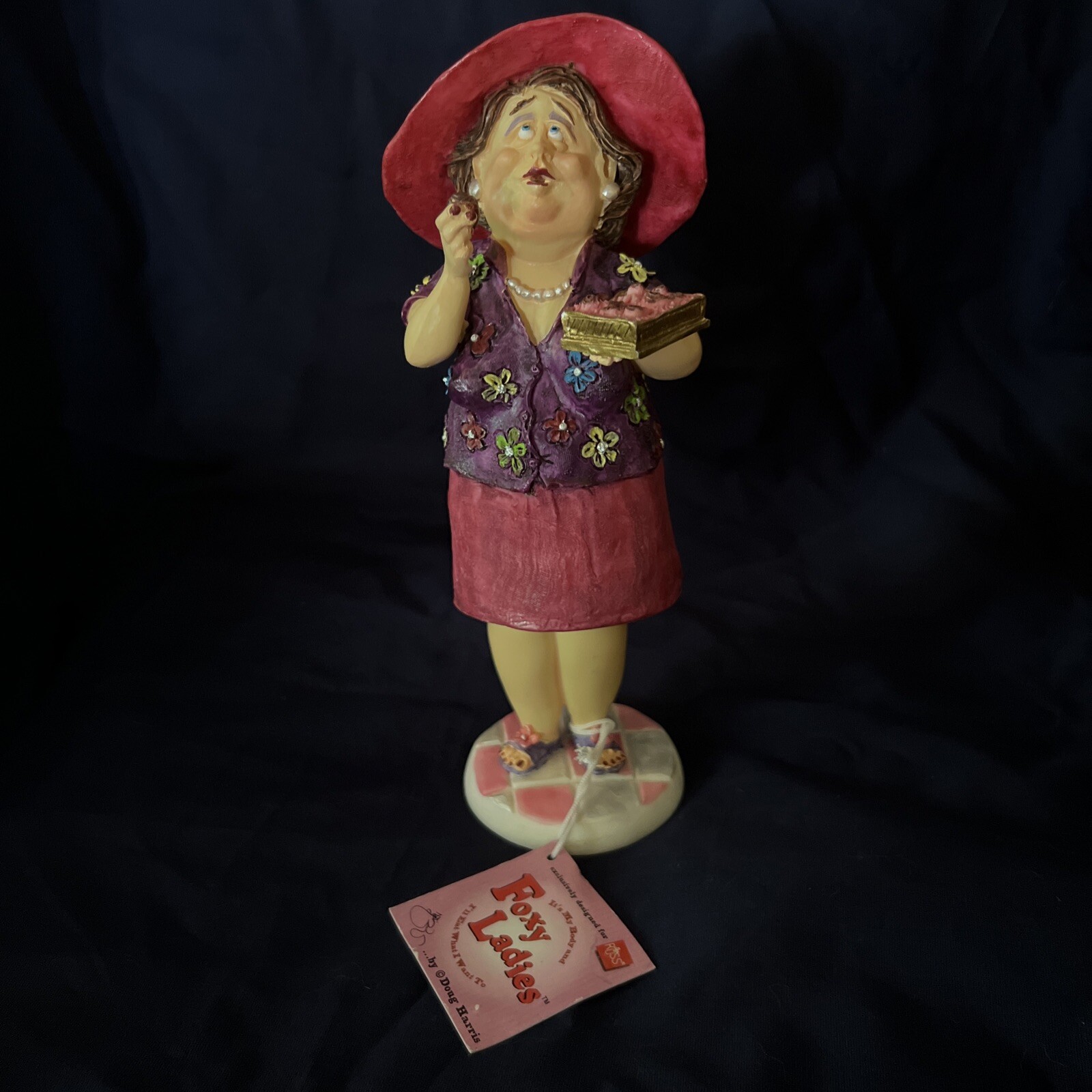Russ foxy ladies, Mabel, bobble figurine “It’s my body and I’ll eat if I want to