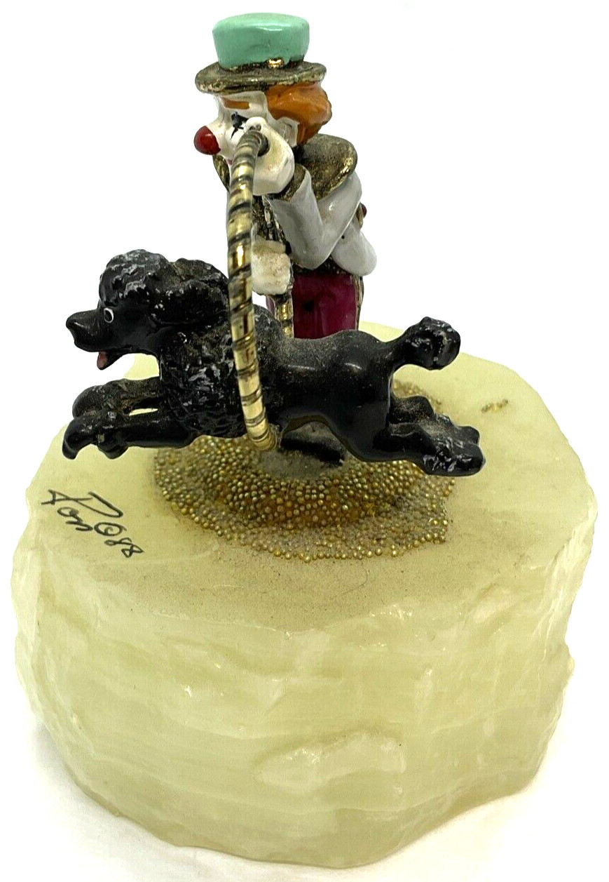 Vintage 1988 Ron Lees World of Clowns USA Circus Gold Plated Hand Painted Signed