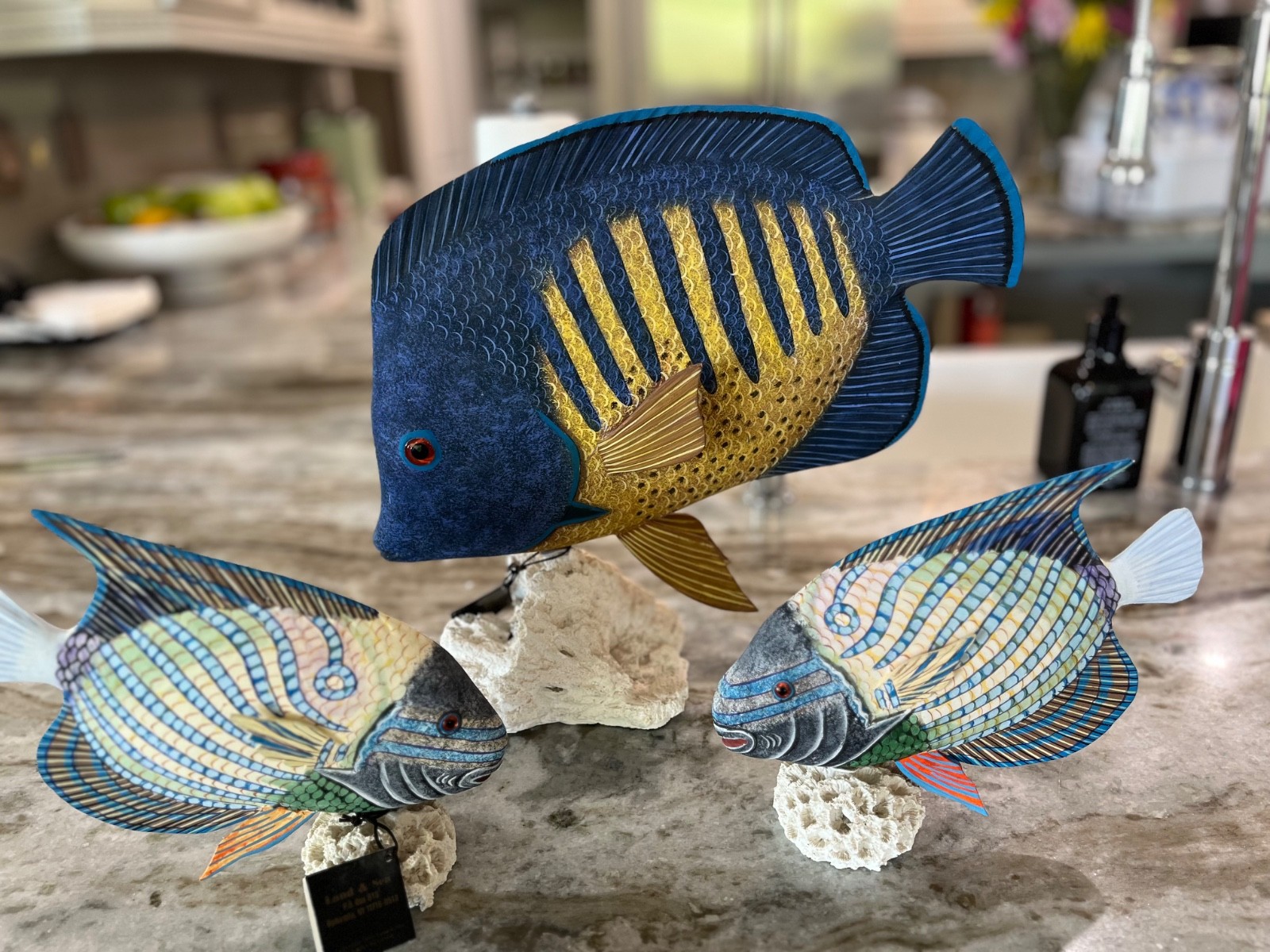 Ocean Tropical Fish Handmade Wood Land & Sea Collectibles Nature Series Decor