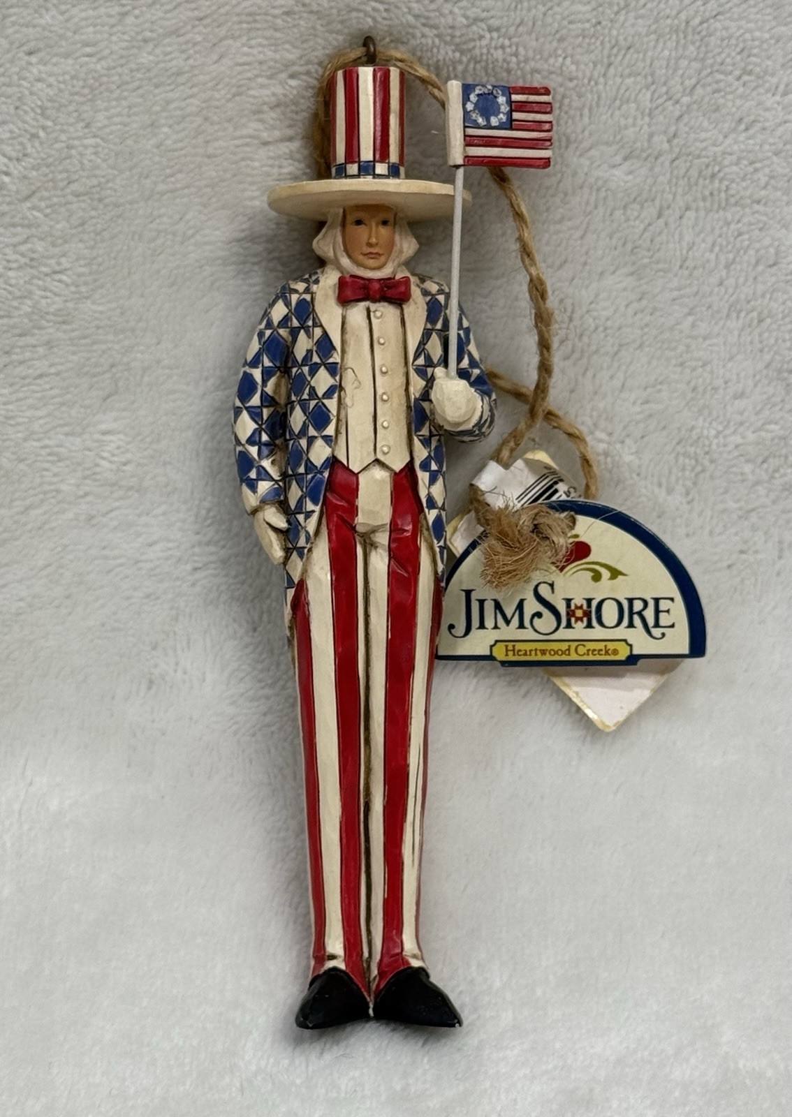 Jim Shore Patriotic Uncle Sam Hanging Ornament 5.5″ Independence Day 4th of July