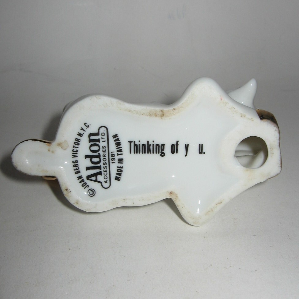 VTG Unicorn Figurine Aldon Joan Berg Victor Thinking of You Heart 1981 Taiwan