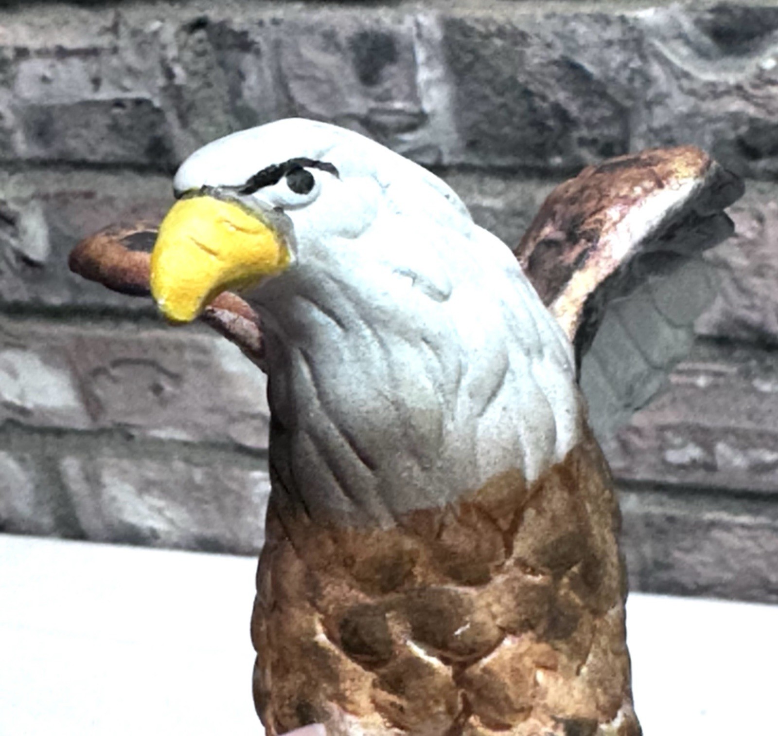 Vintage MCM Norleans American Bald Eagle Porcelain Figurine 5″ High Statue
