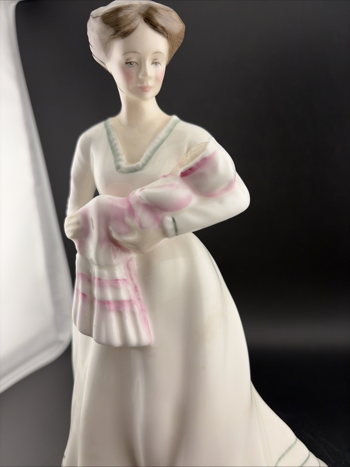 Royal Doulton Figure “Christening Day” HN 3211 Blue Baby Mother 8.5” Tall Xcell
