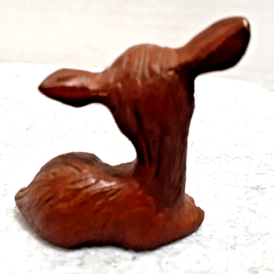 VTG. RED MILL MFG Crushed Pecan & Resin Doe & Fawn Deer Figurines Set of 2