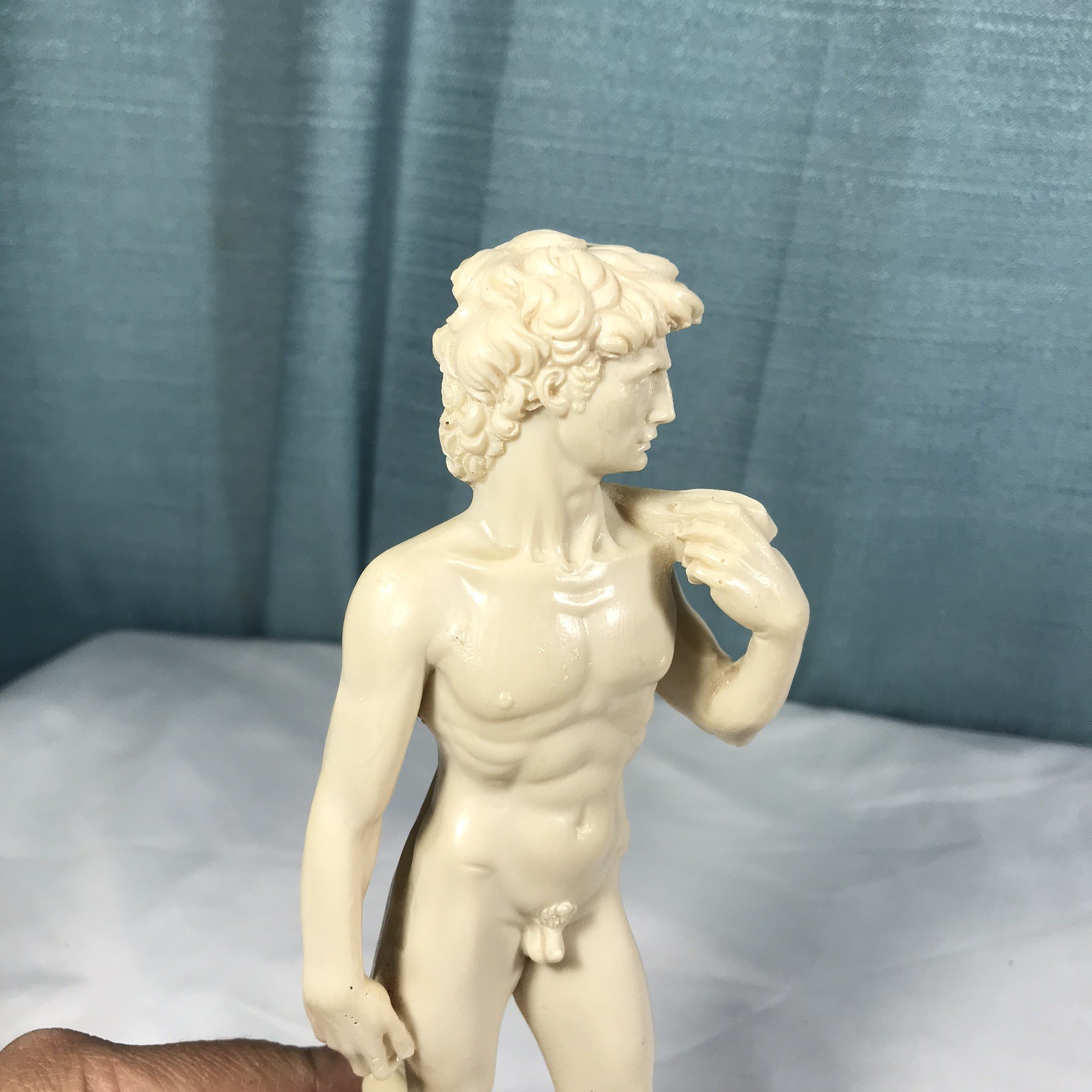Vintage Statue Of David by Michaelangelo Hand Carved Souvenir 8.5”