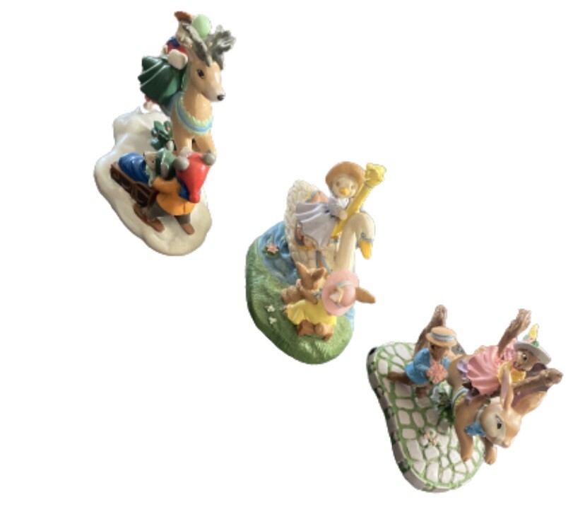 avon 1993 collectibles Kathy Jeffers Set of 3
