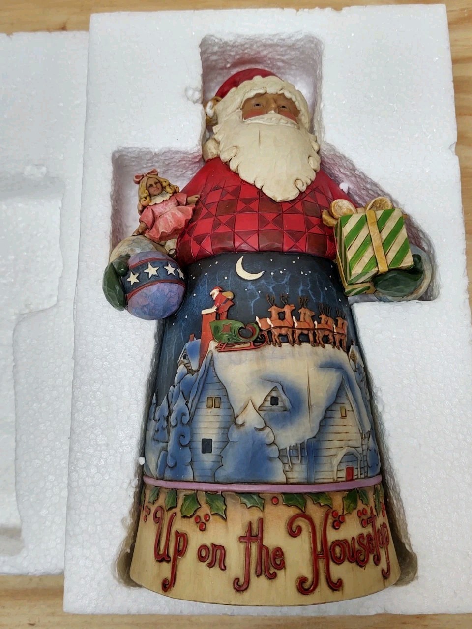 Jim Shore Santa “Up On The Housetop” 4011076 Heartwood Creek Christmas Figurine