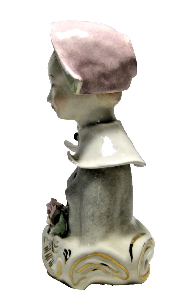 Vintage MCM 1940s Cordey Porcelain Art Bust 6 in Figurine #5016 Victorian Lady