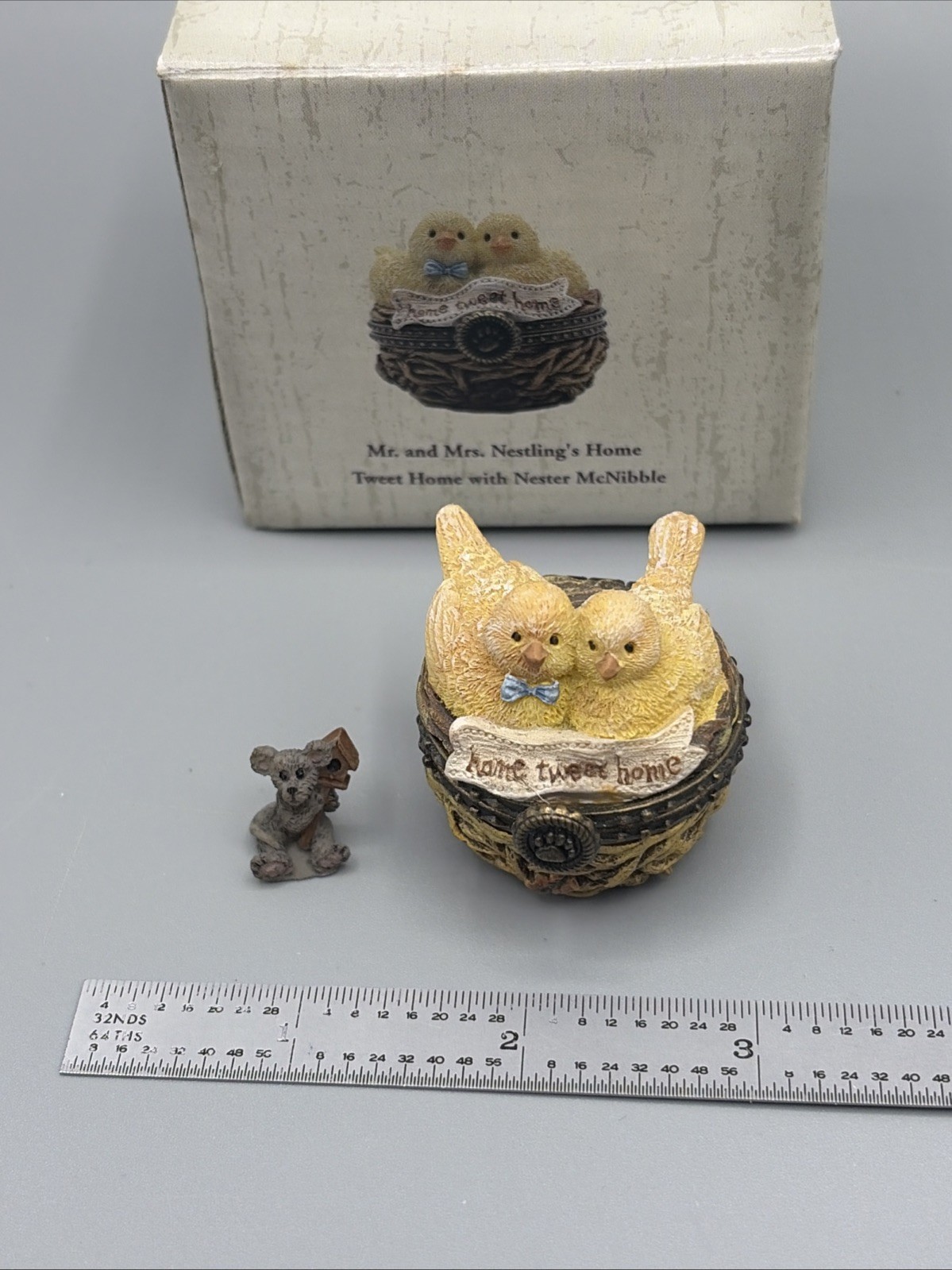 Boyd’s Bears Treasure Box Mr & Mrs Nesting Home Tweet Home with Nester McNibble