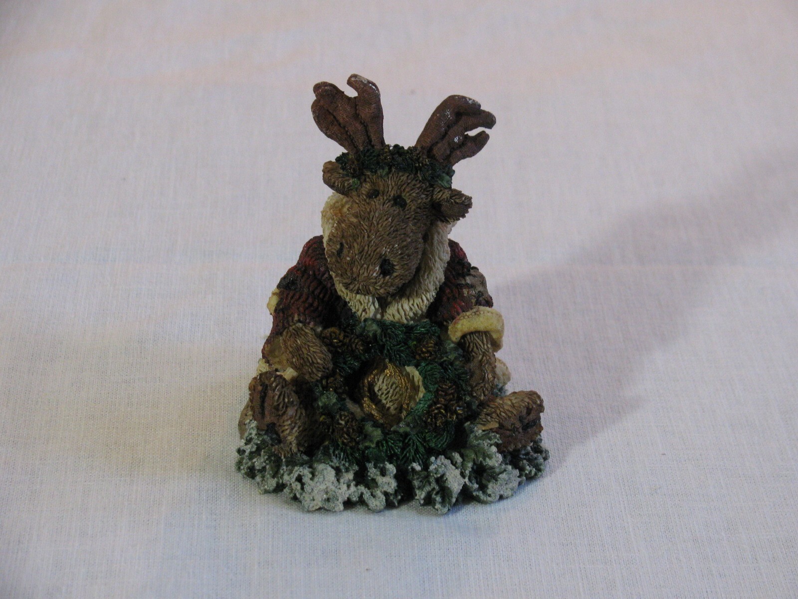 Vtg Boyds Bears Maynard the Santa Moose Figurine 2238, 1993 rr