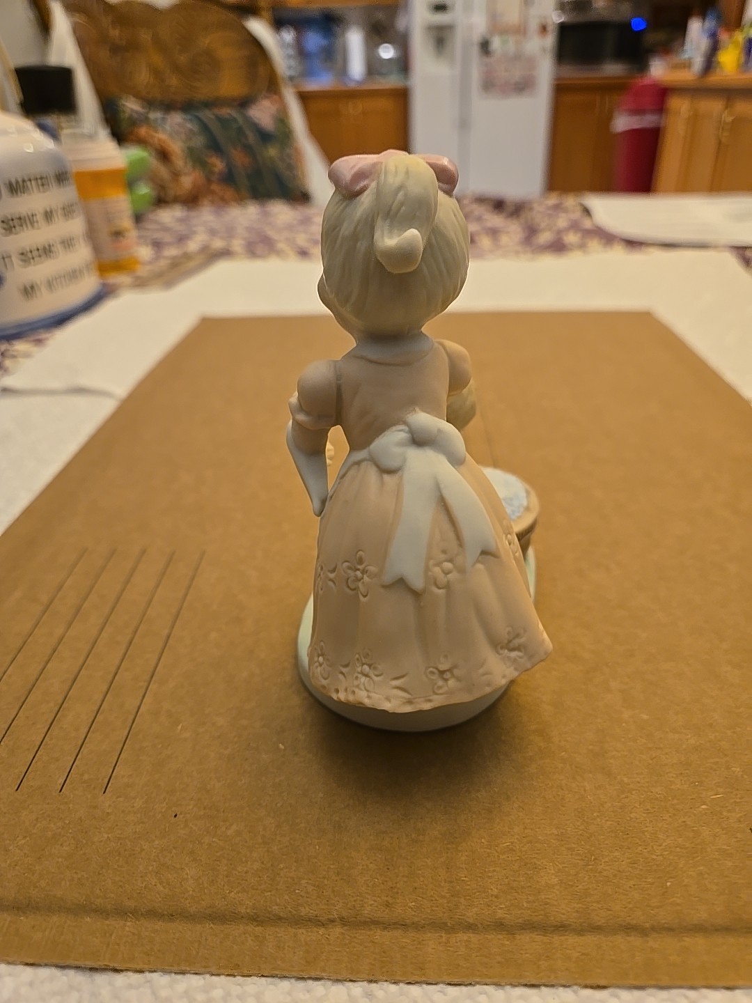 Vintage Homco Girl Bathing Baby Boy Figurine “Bath Time” #1450