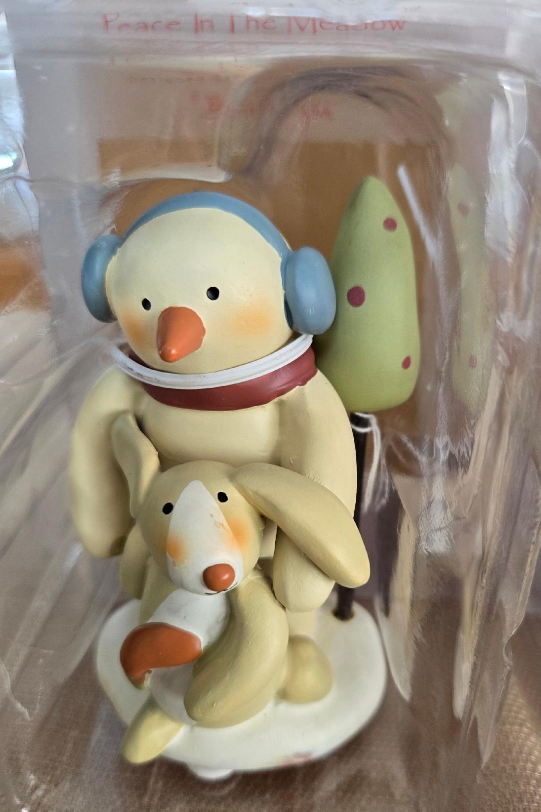 Lot of 3 Bonnie Lynn Russ Peace in the Meadow Figurines Snowmen–New w/Boxes