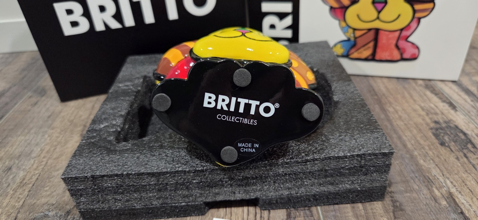 ROMERO BRITTO Rare LION Figurine Collectible NEW Artwork 5″ x 5″ MSRP $225.00