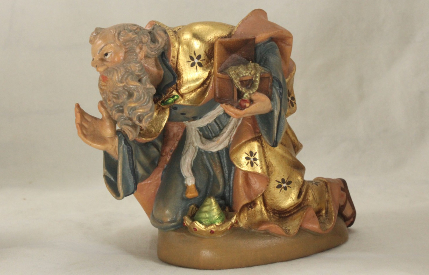 6 Pc 6½” Hand Carved & Painted Nativity Set by Paul & Robert Eder – Oberammergau