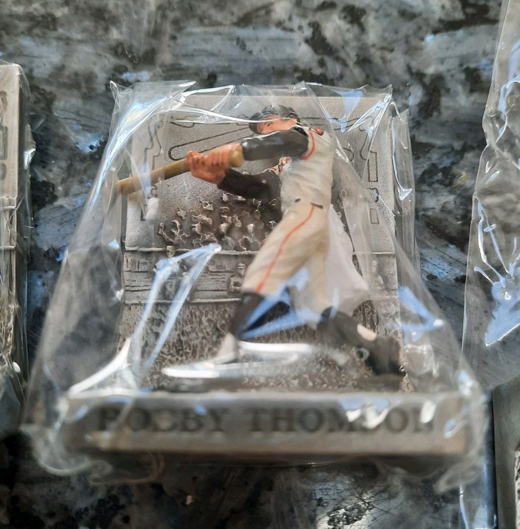 6) Great Moments in baseball pewter figures by Longton Crown Gehrig Young Musial