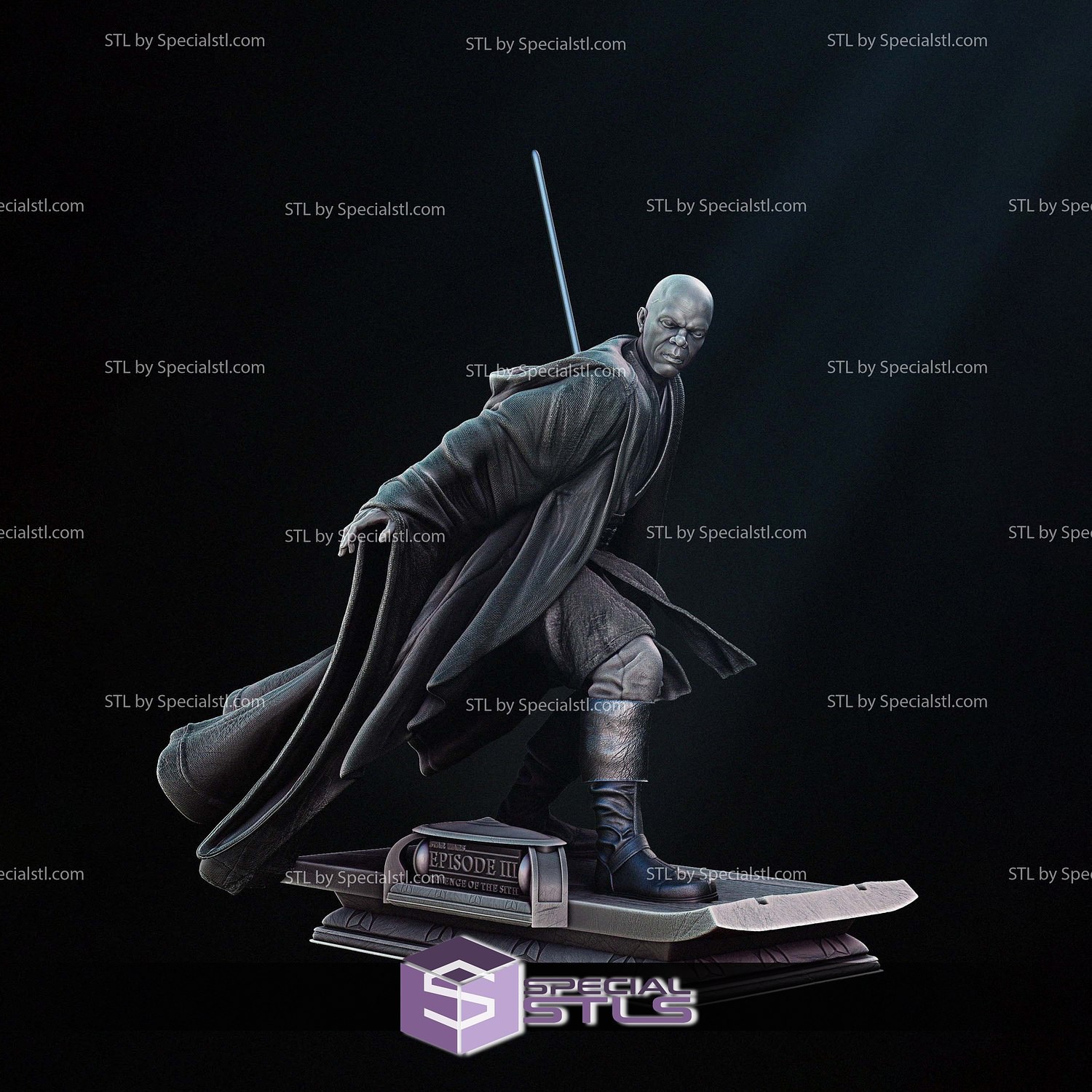 Mace Windu Bad MotherF… StarWars! Printed 16k Res! HandPainted or Unpainted!