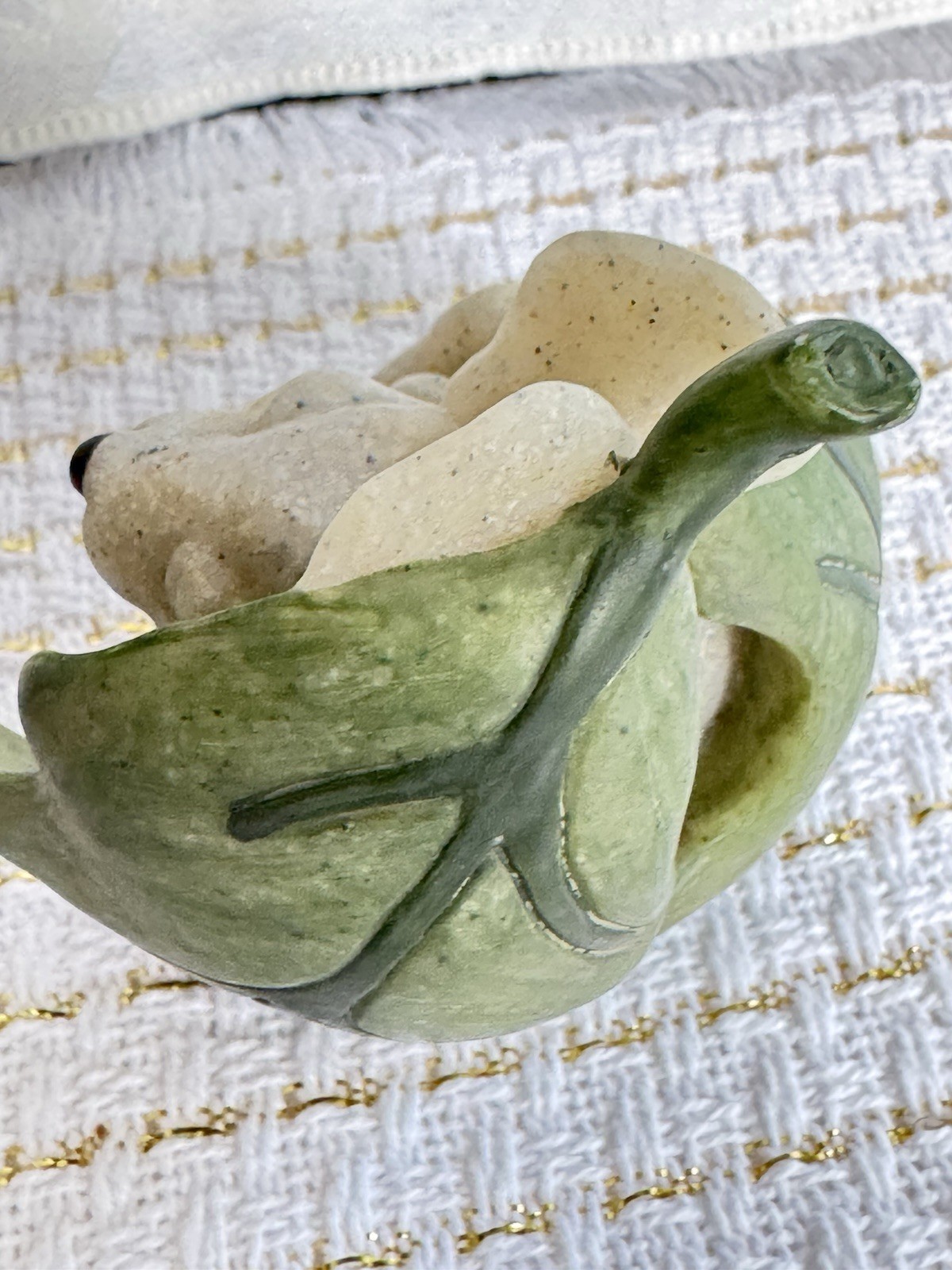 Quarry Critters Sleeping Mouse Mazzie In A Leaf 57008 By Second Nature Design