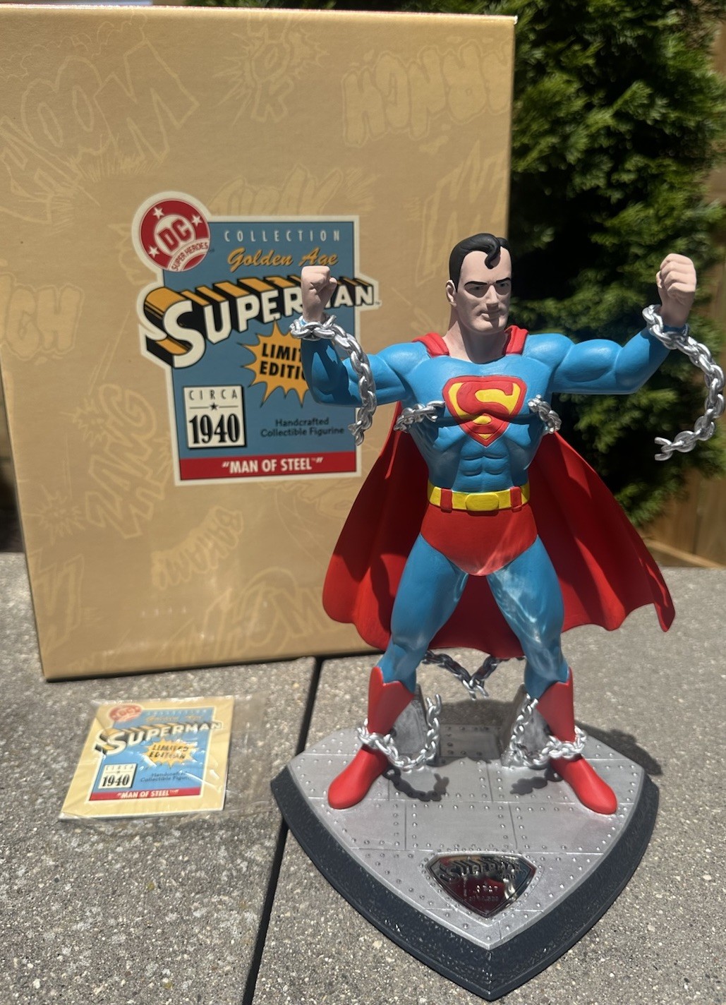 Hallmark DC Collection 1940 Golden Age Superman “Man of Steel” Figurine NIB!