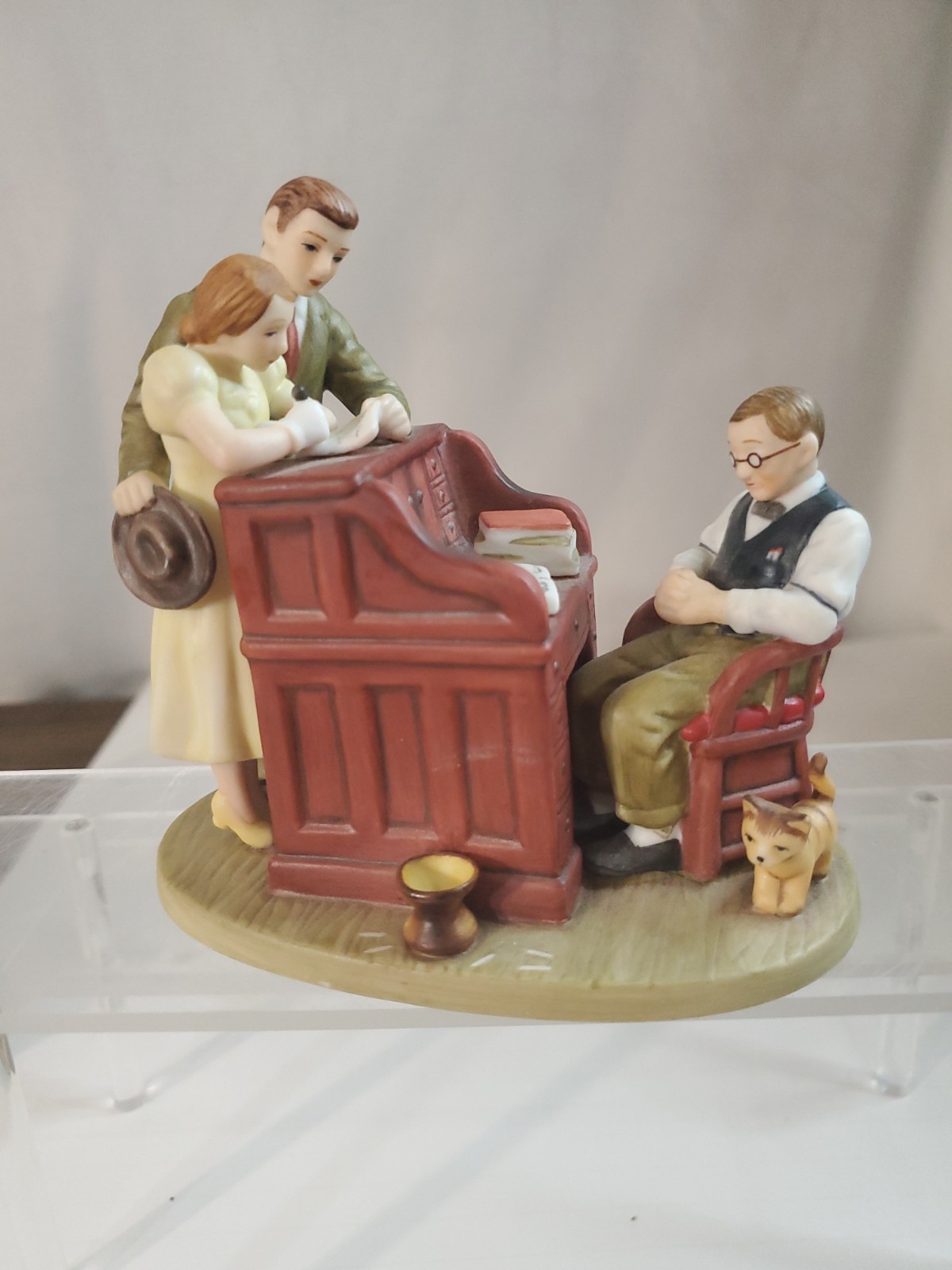 Vintage Norman Rockwell Figurine “The Marriage License”  Gorham 1982