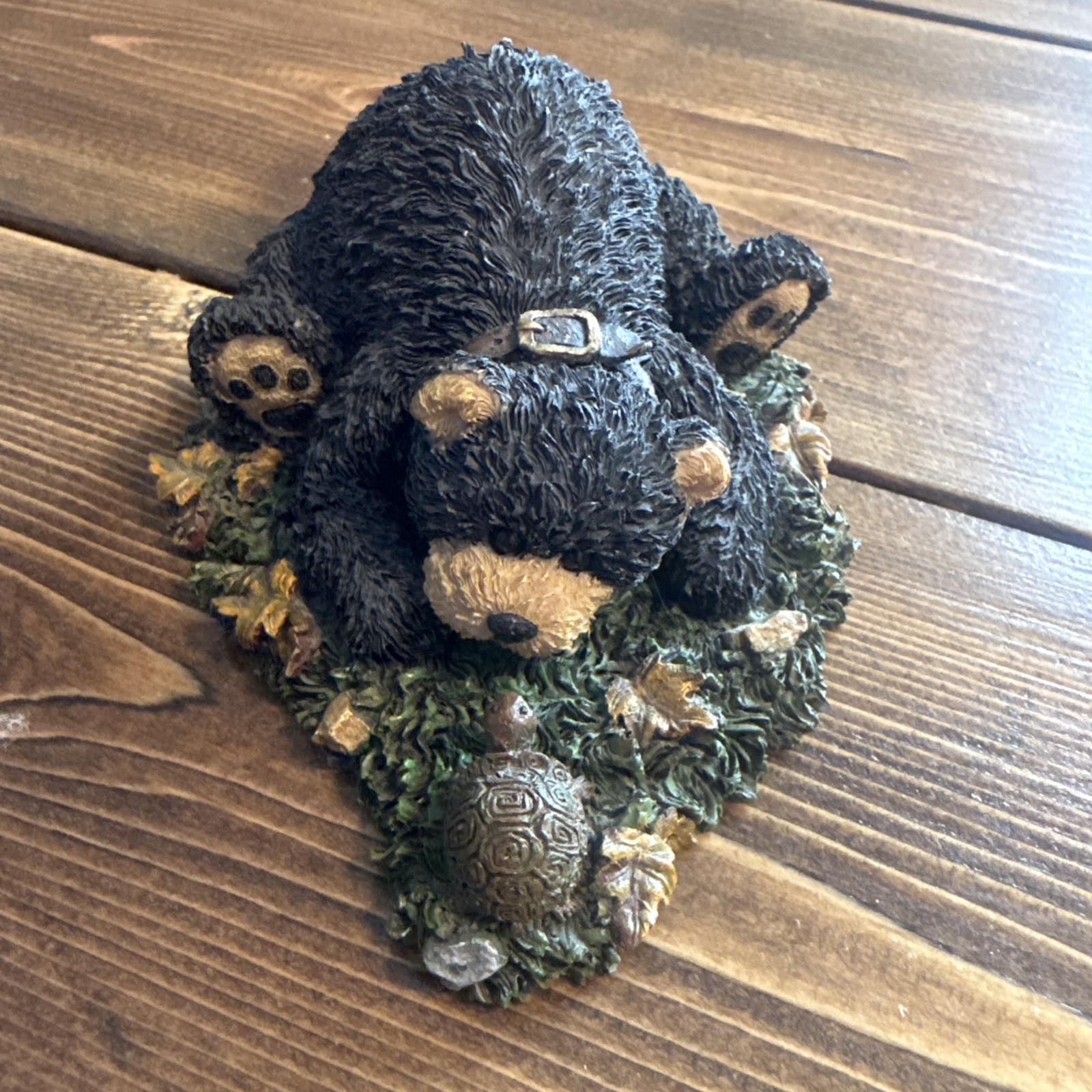 Boyds Bears And Friends Jeb Friend Black Bear W/ Turtle Figurine Bubba Bearstone