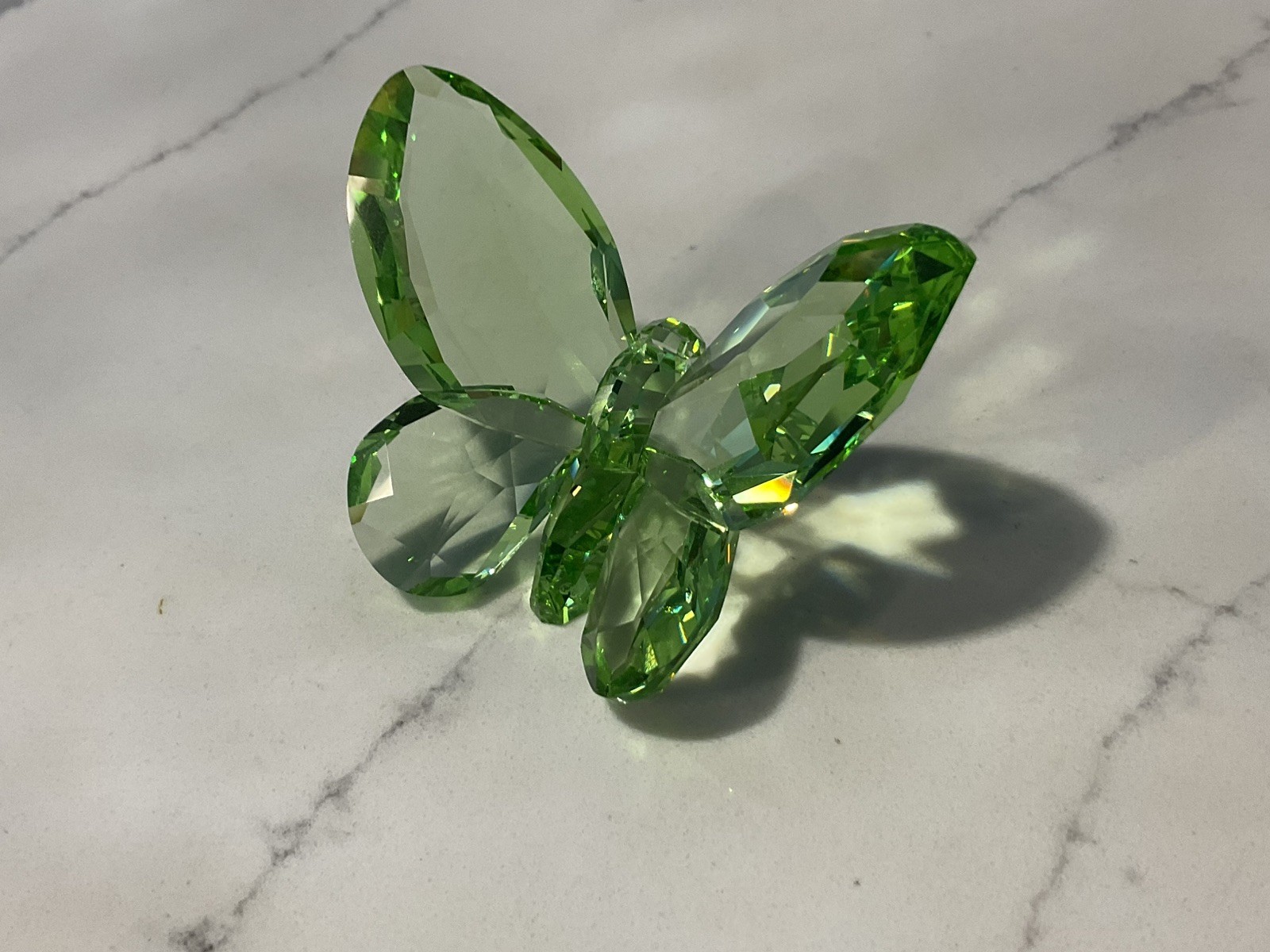 SWAROVSKI CRYSTAL BUTTERFLY FIGURINES Yellow Green Clair