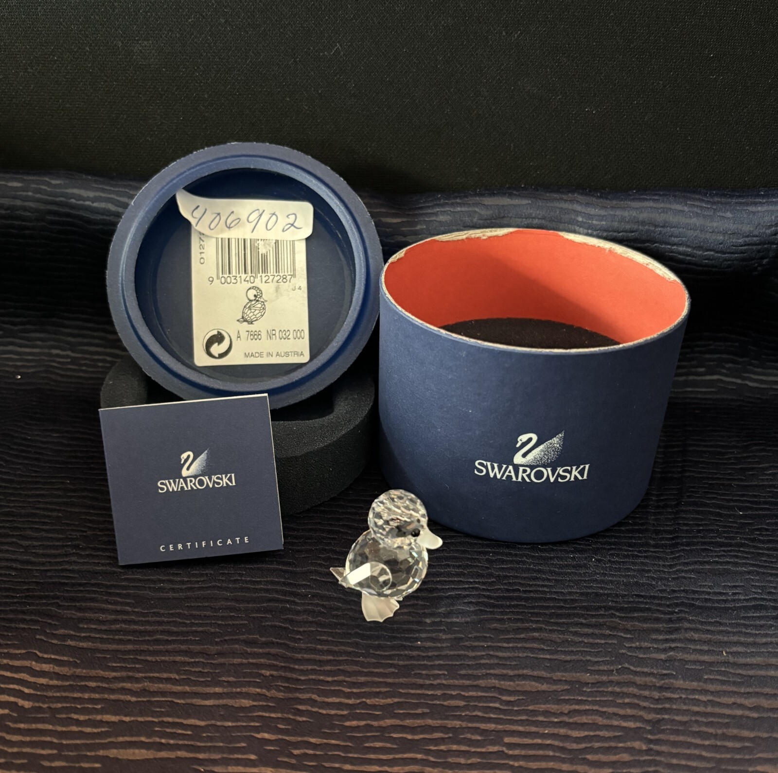 Swarovski 012728 Miniature Duck Standing – Beauties Of The Lake Series